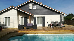 Maison familiale composée de 3 chambres climatisée, piscine chauffée et sécurisé  Belle maison familiale entre ville vignes et océan Entire home vacation rental 17809259