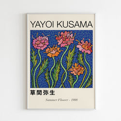 Yayoi Kusama Exhibition Poster Wall Art Abstract Flower Art Print Minimalist Home Decor