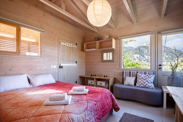 Inside a rare pine forest, with beautiful springs, little streams and magnificen Ierapetra, Greece Kara Wooden Bungalow - Pezoulia Selakano Crete Entire cabin vacation rental 35373825