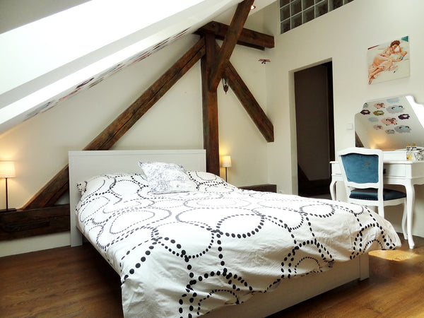 Two cute and cosy attic bedrooms with double beds can accomodate up to 4 persons Prague, Czechia Cozy attic apartment for 4 persons Entire loft vacation rental 995953