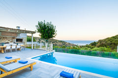 This unique villa will offer relaxation, comfort, elegance and privacy, providin Heraklion, Greece ★ ERVIN Sea view | 3BR Villa - private POOL Entire townhouse vacation rental 32456733