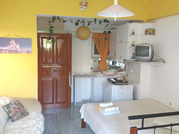 The studio  is comfortable for 1 or 2 packs, is clean with big balcony,near to b Greece Studio first floor Heraklion Entire condo vacation rental 14441251