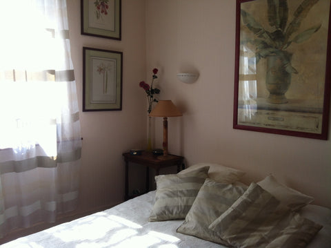 Situé Bordeaux centre, accés tramway . Maison de ville en pierre,  jardin, décor France Chambre avec salle de bain , bed & breakfast Private room in townhouse vacation rental 7551130