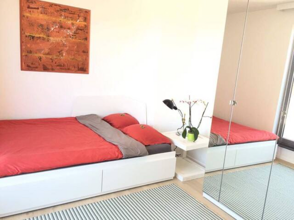 Confortable bedroom (double bed, closet, desk) + private bathroom (shower and si Brussels, Belgium Modern Double Room with bathroom Private room in rental unit vacation rental 52747327