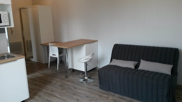 Appartement meublé entièrement rénové en 2016. Situé au pied du tramway (Roustai Bon-Encontre, France APPARTEMENT T1  COSY PROXIMITÉ CENTRE VILLE Entire rental unit vacation rental 18912970