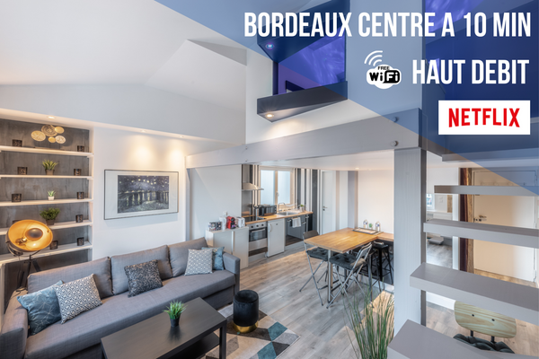 Pour vos séjours professionnels ou privés, venez profiter de ce très bel apparte Bordeaux, France Aux portes de Bordeaux★Le Starry Night★MindUrGuest Entire rental unit vacation rental 53932248