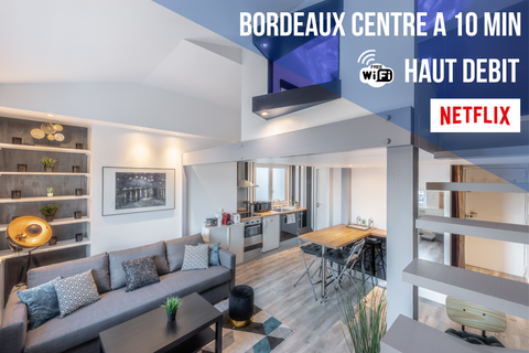 Pour vos séjours professionnels ou privés, venez profiter de ce très bel apparte Bordeaux, France Aux portes de Bordeaux★Le Starry Night★MindUrGuest Entire rental unit vacation rental 53932248