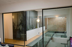 Nice luminous bedroom in spacious modern loft of 360 sqm. Equipped with wifi, pr Watermael-Boitsfort, Belgium Bedroom in spacious luminous loft - yellow Private room in loft vacation rental 32493975