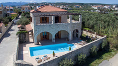 Nestled in olive groves, 3 min stroll to the beach, this elegant Cretan architec  Charming stone villa with big private pool, close to beach Entire villa vacation rental 583680377072662164