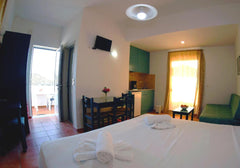 Tersanas Beach Lodges is a small, family runned hotel, located next to the lake   Tersanas Beach Lodge I Ground Floor Sea View Room in aparthotel vacation rental 604840886282434116