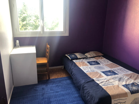 Appartement T4 dispose d'une chambre privé avec un lit double à disposition. <br Cenon, France Chambre privé proche Bordeaux Private room in condo vacation rental 43701727