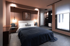 Modern design two bedroom apartment of 132 m2, walking distance from public tran Territet, Vaud, Switzerland Blue and Peach 2BD Apartment 132m2 Free Parking Entire rental unit vacation rental 41514823