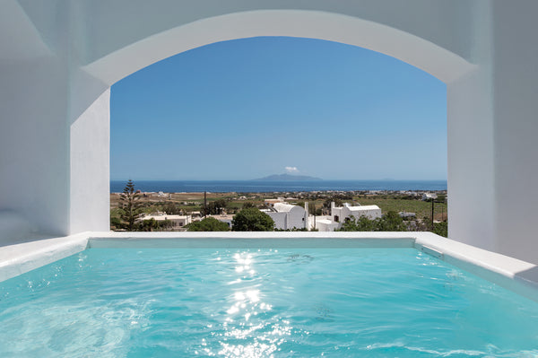Gonia Residence is a complex of 4 Villas located next to Pyrgos village, and 300  Gonia Residence 3 bedroom villa w outdoor hot tub Entire villa vacation rental 13133470