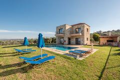 Eleni Villa is a stone built villa, 1km away from the beach. It is built on a hi  Eleni Villa with private pool & breathtaking view Entire villa vacation rental 16939102