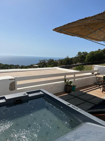 A unique 2 storey villa built with elegance and taste with full respect to the t Greece Sea & Sunset View Villa Chora with private jacuzzi Cycladic home vacation rental 20793727