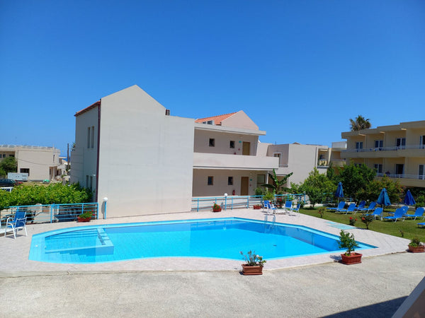 Located in Agia Marina, only 250 meters from the sandy beach, Litinas Apartment  Chania, Greece Litinas Apt with pool &balcony with side pool view Entire rental unit vacation rental 33603256