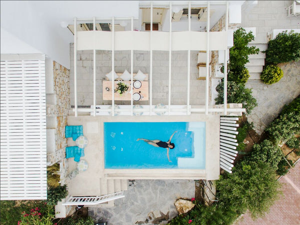 Villa Nausithoe II is a charming  traditional 2 storey structure that offers pri Frankfurt, Germany Villa Nausithoe II- Pool & Jacuzzi, private Cycladic home vacation rental 17966850