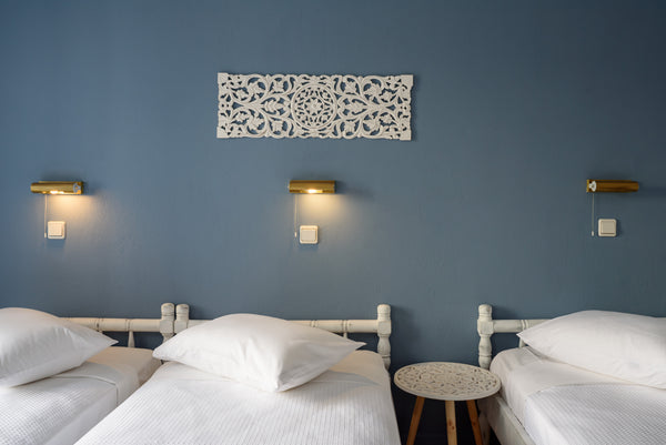 Traditional accommodation in Santorini-Perissa. We located near at the famous Bl Thera, Greece Aegeeis - Triple bed - Veranda garden view Room in hotel vacation rental 14605338