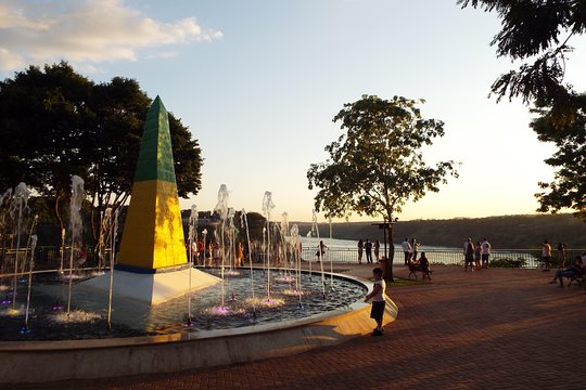 Sunset at the Landmark of the Three Frontiers Monument  Private Tours and Travel Guide America Sao Paulo CITY Foz do Iguacu Destination Tour