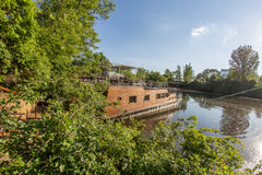 Style hausboat with wellness - sauna, grill/bbq, fireplace and sunny terrace. Co Prague, Czechia Flying Dutchman Houseboat vacation rental 50256818