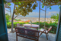 An elegant 1-bedroom apartment offering breathtaking, 180 degree panoramic views Greece Ano Poli stay with private terrace and view Entire home vacation rental 50746226