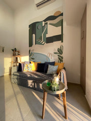 Fred's house is 42sqm with the mezzanine modern furnishing with one king size be  Fred's house°unique cosy apartment Entire condo vacation rental 51832781