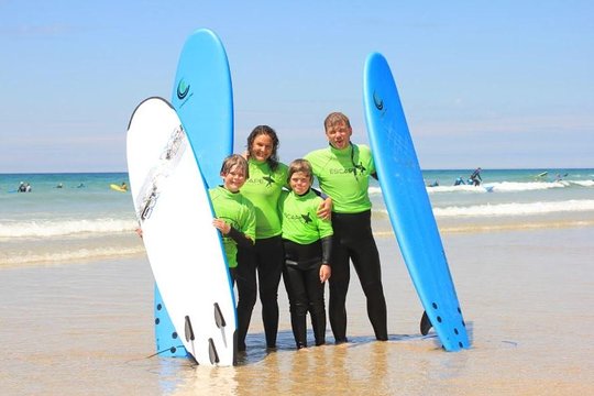 Private Family / Small Group Surf Lesson (max. 4) in Newquay.  Private Tours and Travel Guide Europe London CITY Newquay Destination Tour