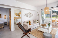 Euphoria Luxury is a brand new boho styled apartment (58 sq.m)  with heated Jacu Rhodes, Greece Euphoria Luxury with Jacuzzi, E-Scooter, BBQ & Gym Entire rental unit vacation rental 33271519
