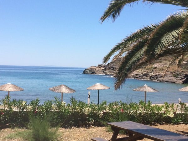 The apartment looks out over Ambela Beach, one of the finest beaches in Syros wi Ireland Above the Beach at Ambela; 1 bedroom plus loft bed Entire rental unit vacation rental 19441170