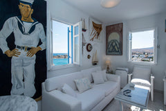 In a quiet location, holiday stylish Aiolos home can accommodate 6  people, on t Athens, Greece Aiolos home, amazing sea view, 2min from Logaras Entire condo vacation rental 28706721