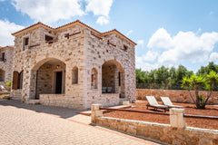 The brand-new villa is build with stone, wood & quality materials. <br /> The ai  Ydria Villas Entire villa vacation rental 44059012