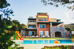 Spacious 3-level Grand Villa with panoramic view of Aegean sea, mountainous land Crete, Greece Grand Villa with 5 bedroom Swimming Pool &Sea View Entire villa vacation rental 12118704