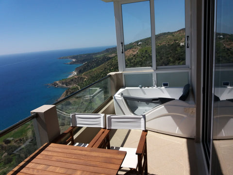 "Akrotiri - Panorama" is located close to beaches on the south side of Crete in   Akrotiri panorama luxury apartment with sea view:4 Entire rental unit vacation rental 26284289