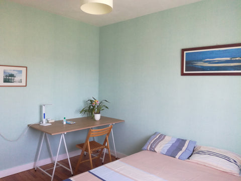 Maison dans un quartier tranquille.  Jardin au sud. Maison spacieuse, claire. Am Pessac, France La chambre bleue de la maison aux hortensias Private room in home vacation rental 42106357