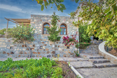 A traditional stone built studio situated on the top of a hill, overlooking the  Greece Blue Vista Patmos Villa Margarita studio Entire villa vacation rental 27424688
