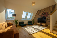Do you want to spend your vacation luxuriously in Vienna? <br />Live in a pentho  ✔ 2-story penthouse with designer renovation for 4 people. +2 air conditioners | Oresta Living Entire rental unit vacation rental 683794010789241685