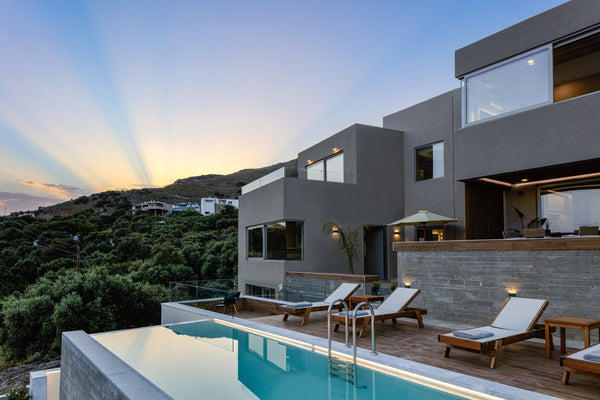 The modernly designed Villa Domus, is a brand new 5 bedroom villa with a private Chania, Greece Modern Villa Domus, private pool, sea view,5BD,5BA Entire villa vacation rental 654026428979900315