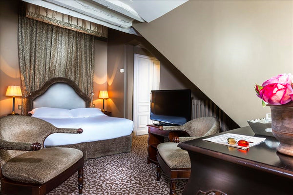 I am welcoming you in a Boudoir style four-star hotel, designed by the famous Fr Paris, France Designer En-suite room in Saint Germain des Près Room in boutique hotel vacation rental 24743816