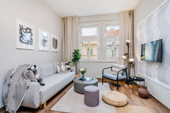 This modern and spacious apartment is located in vital and very central district Hlavní město Praha, Czechia Charming APT 51 Royal Vineyards by Michal&Friends Entire rental unit vacation rental 44654547