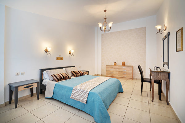 Divided in 2 levels, this apartment consists of a separate bedroom,a seating are  Rethymno Apartment for 4 @ Yacinthos Apts Private room in serviced apartment vacation rental 12048650