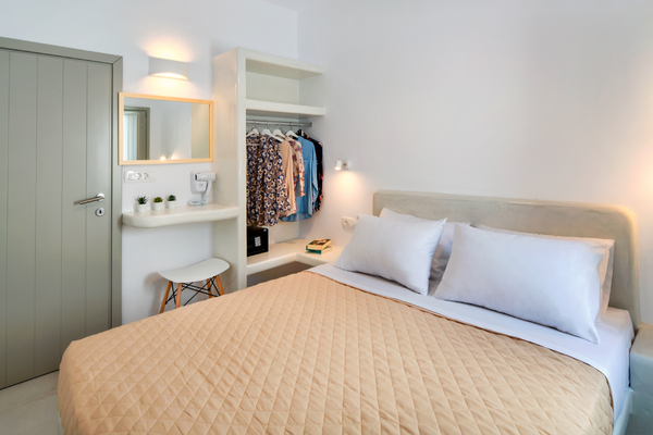 Ideal for couples, the Double Room of Olive Tree Suites is inspired by the tradi Greece Double Room - Olive Tree Suites Room in aparthotel vacation rental 33133979