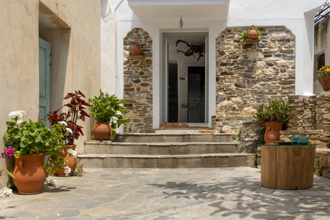 A traditional stone house  just restored now to a brand new from its original gl  My Grandma's Deluxe Spa Suite Cycladic home vacation rental 26650395