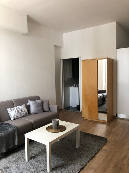 Charmant Studio rénové situé dans un immeuble ancien. Présence d’un coin salon (  Studio rénové vue sur la Garonne proche Bordeaux Entire rental unit vacation rental 38545772