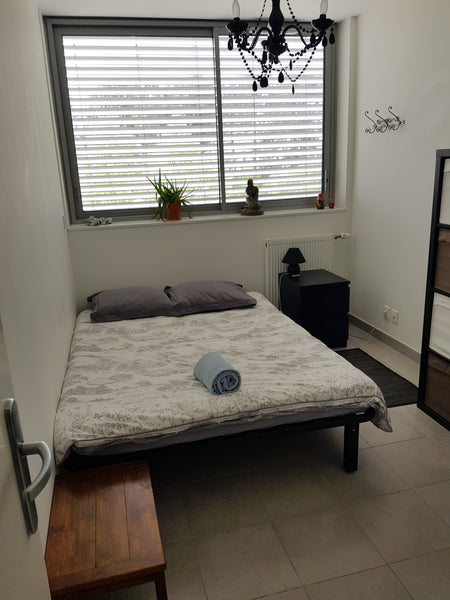 L'appartement, dans lequel je vis aussi, est situé dans l'éco-quartier Ginko <br Bordeaux, France Bordeaux-Lac près Palais Congrès, Parc Expo, Stade Private room in condo vacation rental 7525312