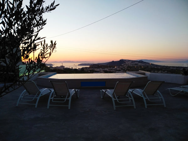 The stone-built apartments are located in Pyrgos-Santorini, with a spectacular v Karterádos, Greece AROMA CAVAS APARMENT WITH PANORAMIC VIEW Entire rental unit vacation rental 19909232