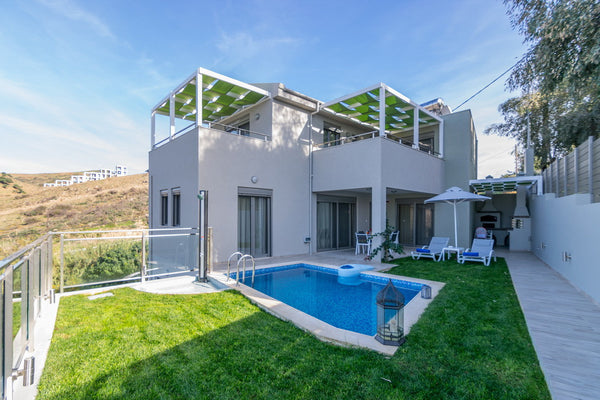 The 7 pax villa is located in Panormo, Rethymno! Its on a beautifull hill, 200m  Rethimnon, Greece Villa Ilianthos Entire villa vacation rental 43837995