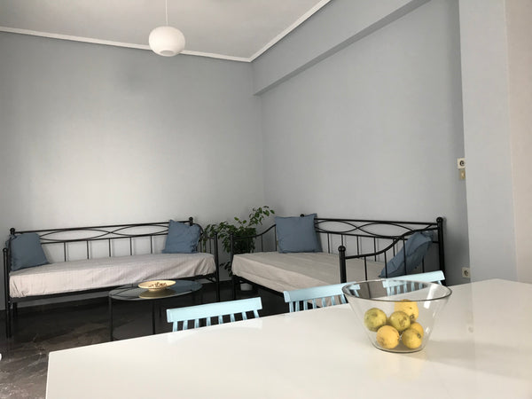 Sky blue Apartment , 105 sqm, 3 min walk to metro, 4-8 people, 2nd floor<br /><b East Attica Regional Unit, Greece ISky blue apartment near metro (4-8 guests, 105m2) Entire condo vacation rental 598935493844048991