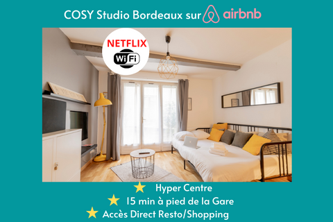 Studio de 21m2 en rez-de-chaussée entièrement rénové au calme dans petit immeubl Cenon, France COSY Studio Bordeaux CENTRE Entire rental unit vacation rental 19268449