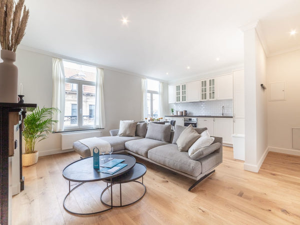 This stylish Sweet Inn one-bedroom apartment has been carefully decorated by our Brussels, Belgium Sweet Inn | Bright 1BR Apt. in the city center Entire rental unit vacation rental 37701024