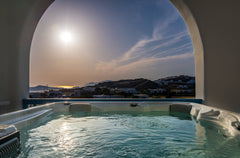 The stunning 50 sq.m Honeymoon Suite offers the ultimate in luxury and is an ide Greece Cycladic Honeymoon Luxury Suite with hot tub Room in boutique hotel vacation rental 4262789